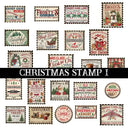 Christmas Stamp Collection UV DTF Decal Sheets 5 Design sheets