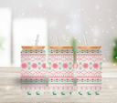 Christmas Sweater - UV DTF 16oz Libbey wrap
