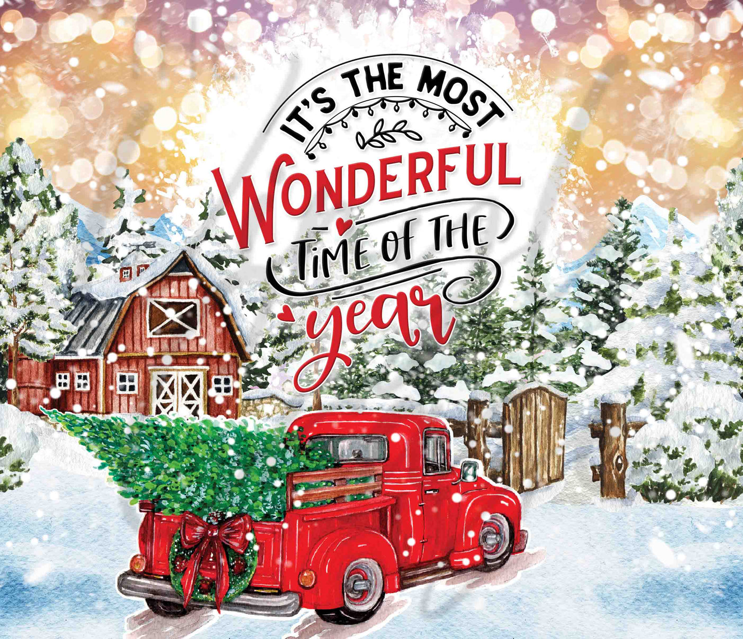 Christmas Time the Most Wonderful Time - Adhesive Vinyl Wrap