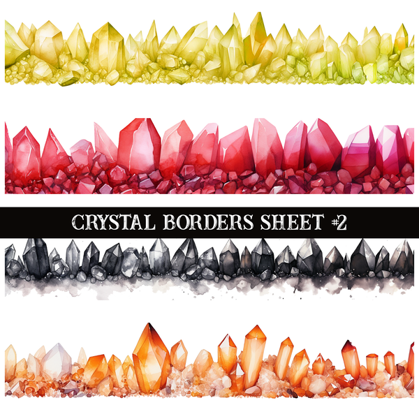 Crystal Border decal Sheets