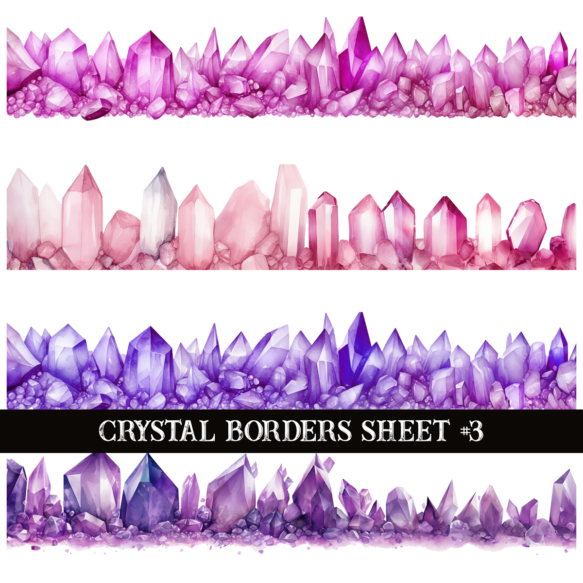 Crystal Border decal Sheets