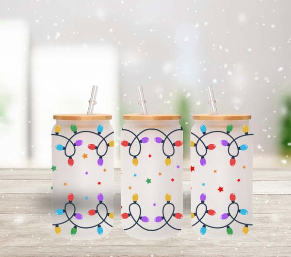 Christmas Lights - UV DTF 16oz Libbey wrap - 6 Variants