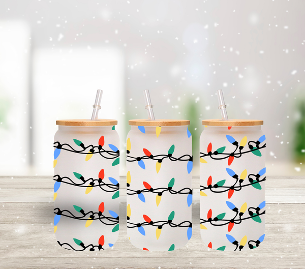 Christmas Lights - UV DTF 16oz Libbey wrap - 6 Variants