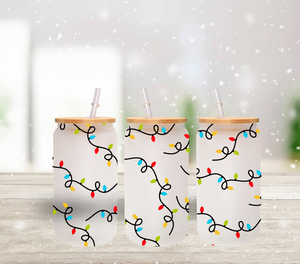 Christmas Lights - UV DTF 16oz Libbey wrap - 6 Variants