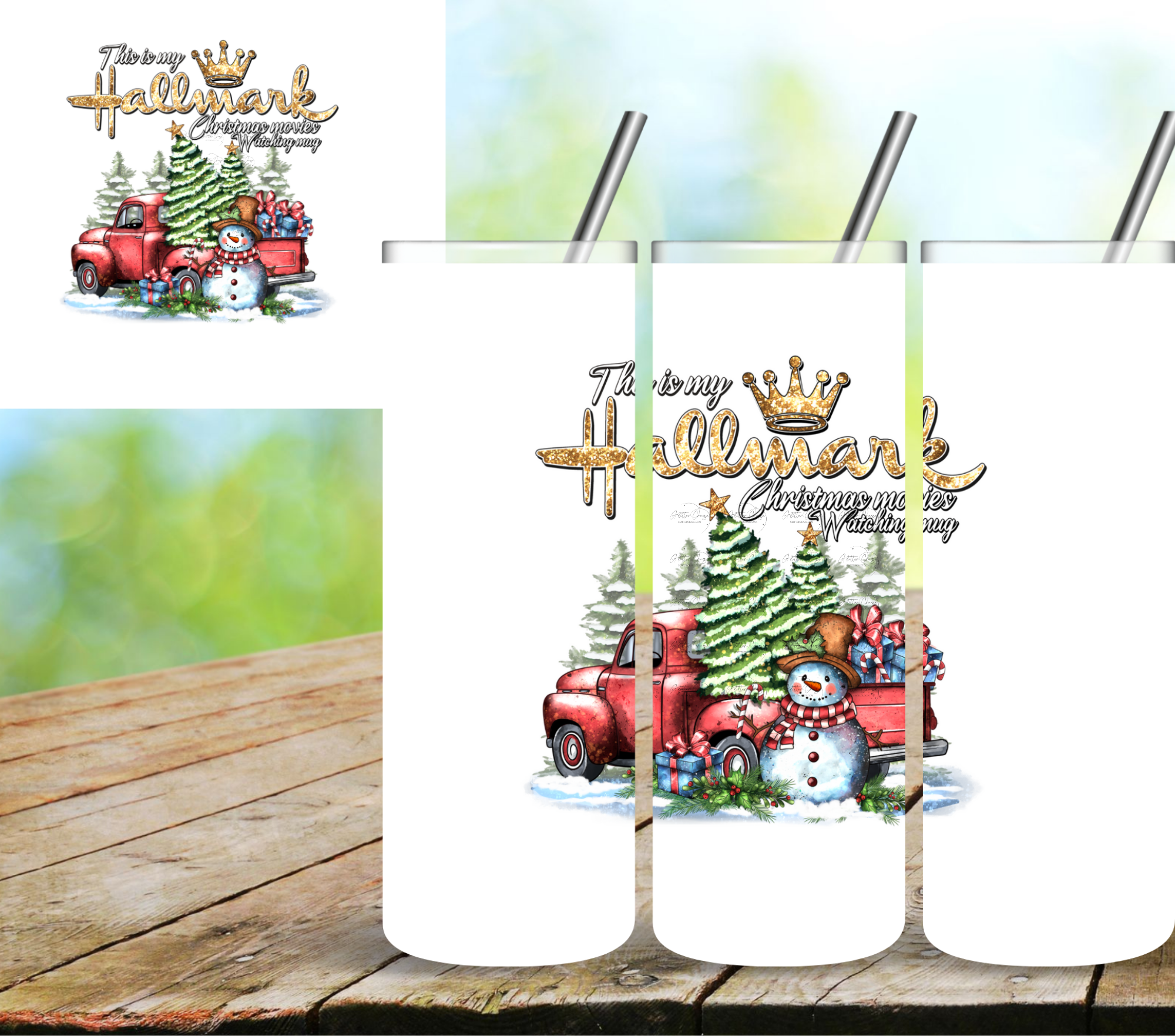Hallmark Decal Hallmark Christmas Movie Watching Mug - UV DTF Decal – 3D Undercover