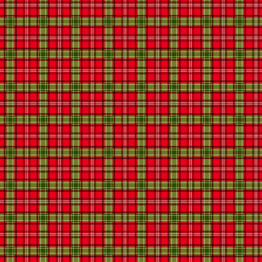 Christmas Plaid - Adhesive Vinyl Sheets