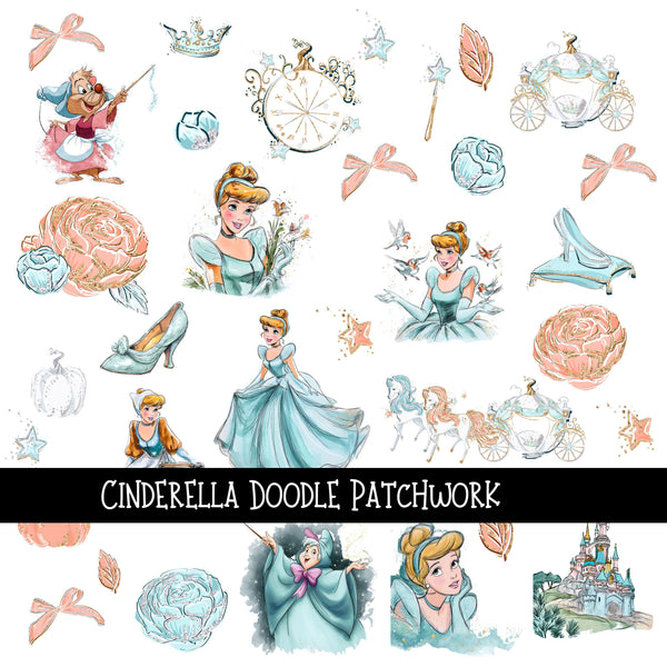 Cinderella Doodle Patchwork Set
