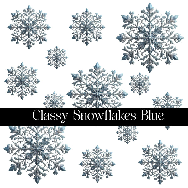 Classy Snowflakes Decal sheets- 7 Color Options