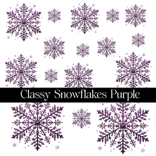 Classy Snowflakes Decal sheets- 7 Color Options