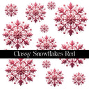Classy Snowflakes Decal sheets- 7 Color Options