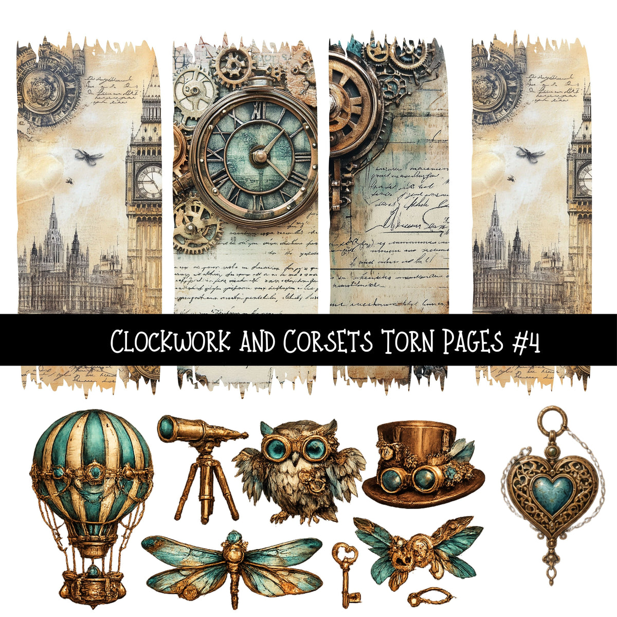 Clockwork and Corsets UV DTF Decal sheets 7 Designs available