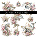 Coastal Bloom UV DTF Decal sheets 5 design Options  available