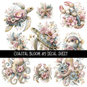 Coastal Bloom UV DTF Decal sheets 5 design Options  available