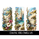 Coastal Vibes Panels UV DTF Decal sheet 6 designs to choose from