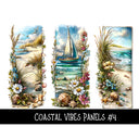 Coastal Vibes Panels UV DTF Decal sheet 6 designs to choose from