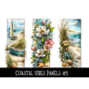 Coastal Vibes Panels UV DTF Decal sheet 6 designs to choose from