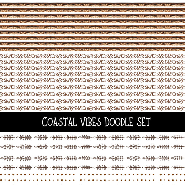 Coastal Vibes Doodle Patchwork Set