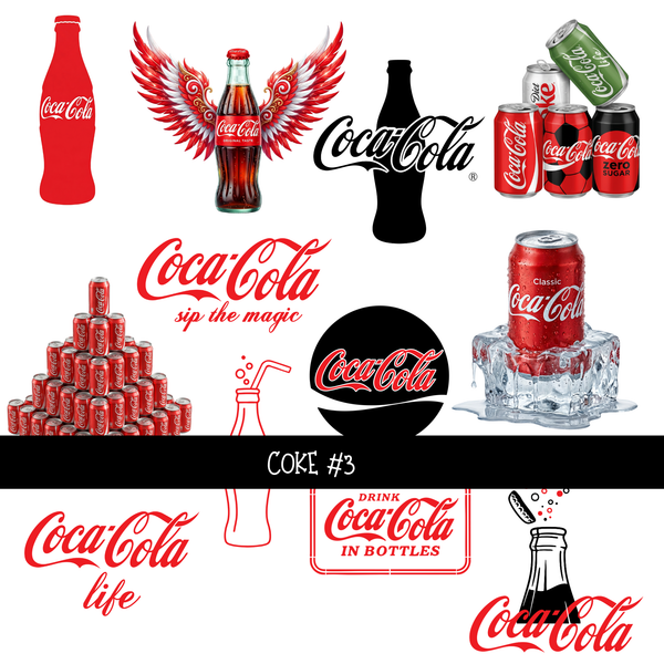 Coke UV DTF Decal sheets