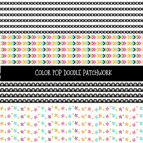 Color Pop Doodle Patchwork Set