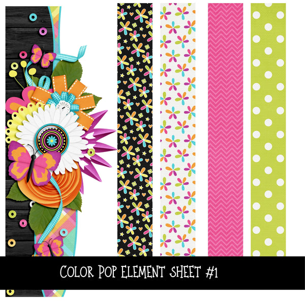 Color Pop Element UV DTF Decal sheets 8 Sheet Designs to choose from