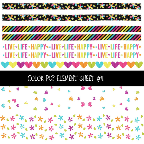 Color Pop Element UV DTF Decal sheets 8 Sheet Designs to choose from