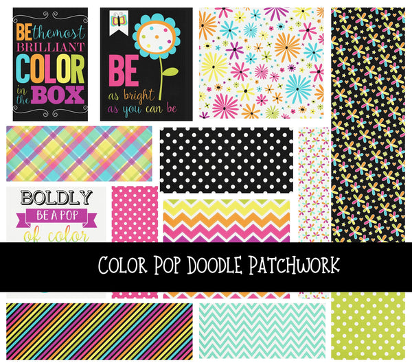 Color Pop Doodle Patchwork Set