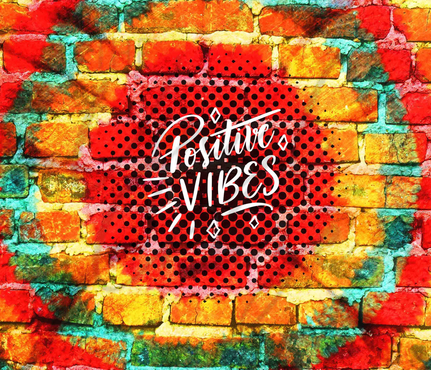 Colorful Bricks Positive Vibes - Adhesive Vinyl Wrap