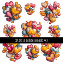 Colorful Bubble Hearts UV Decal sheets 3 to choose from