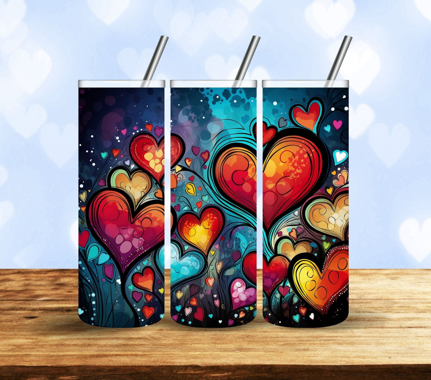 Colorful Hearts - Adhesive Vinyl Wrap