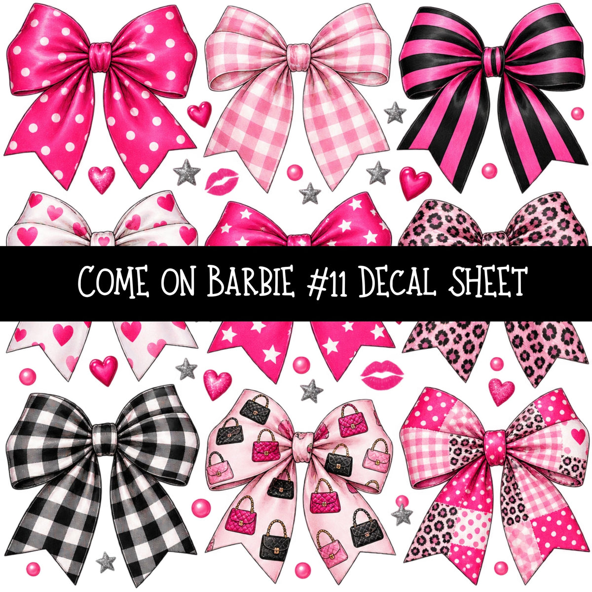 Come on Barbie UV DTF Decal sheets 13 Designs available