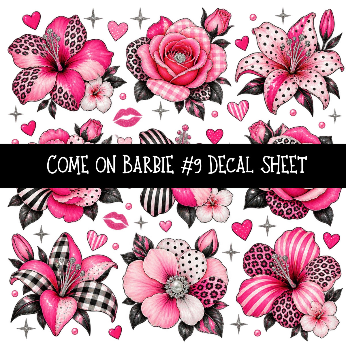 Come on Barbie UV DTF Decal sheets 13 Designs available