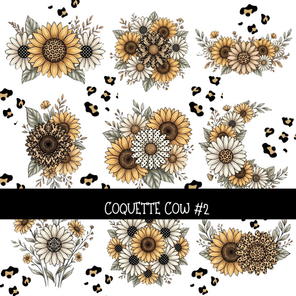 Coquette Cow UV DTF Decal sheets 2 Designs available