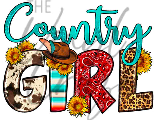 Western Country Girl - UV DTF Decal