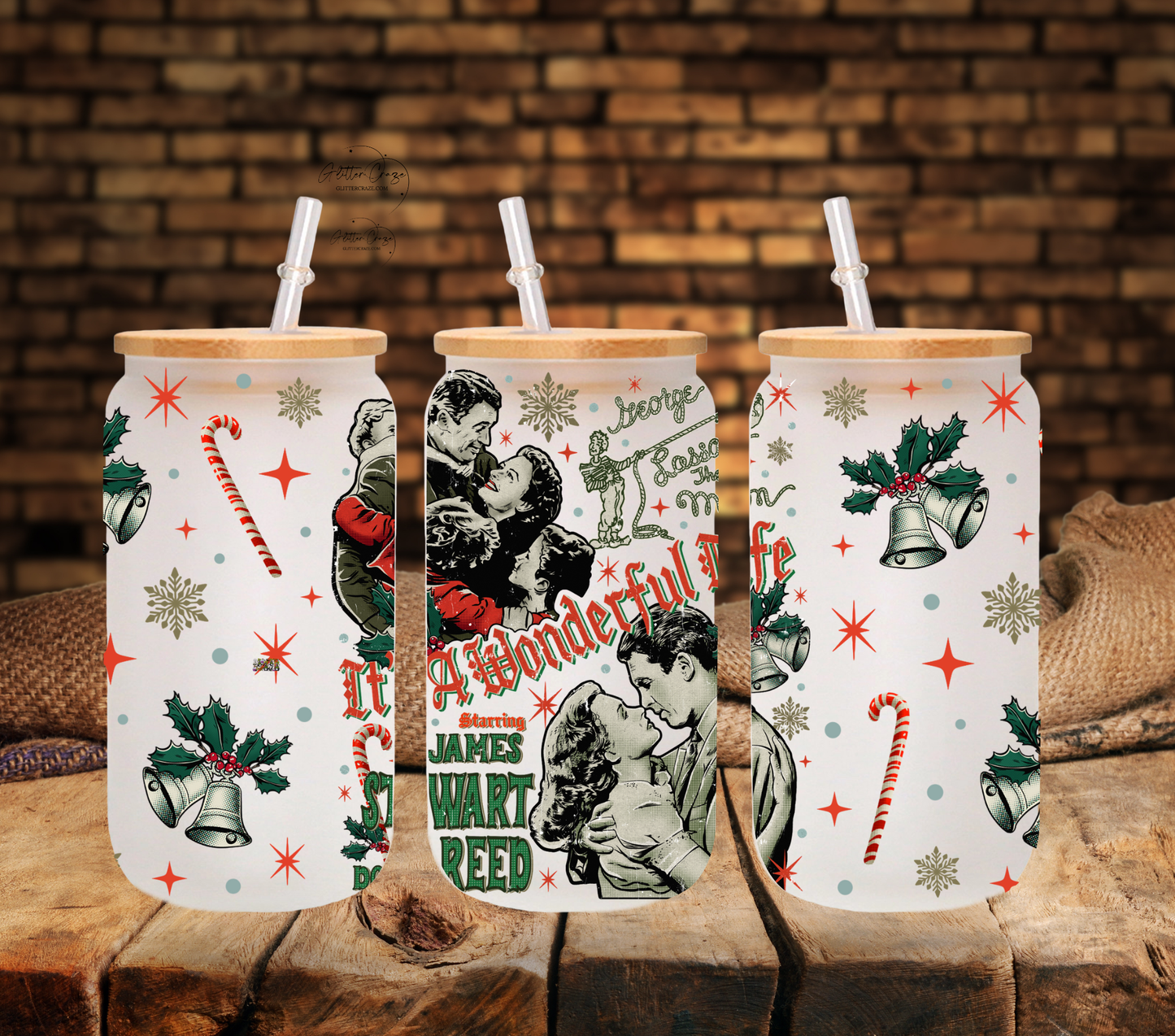 It's a Wonderful Life - UV DTF 16oz Libbey wrap