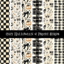 Cozy Halloween precut strips 12x12 vinyl sheet 3 Designs