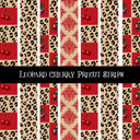 Leopard Cherry precut strips 12x12 vinyl sheet