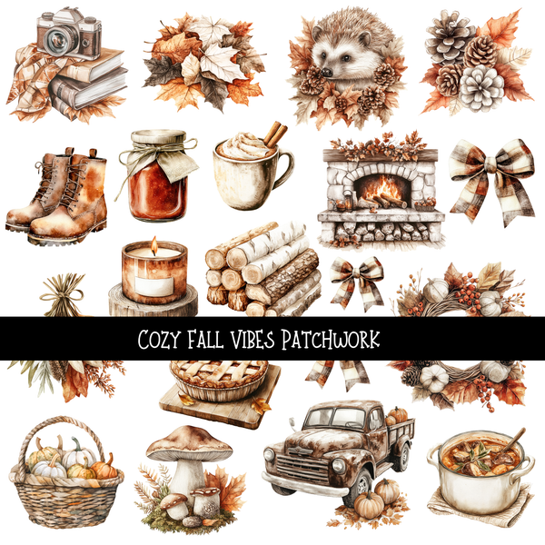 Cozy Fall vibes - Doodle Patchwork Set