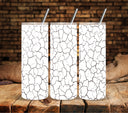 Crackled Black UV DTF tumbler wraps