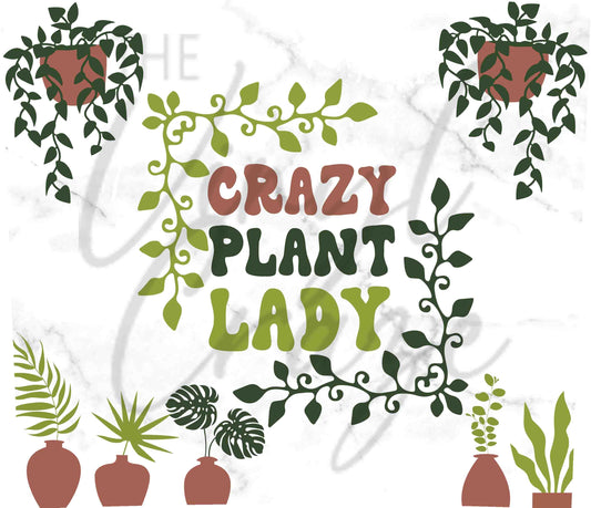 Crazy Plant Lady - Adhesive Vinyl Wrap