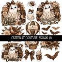 Creepin it Couture Brown UV DTF Decal sheets 9 Designs available