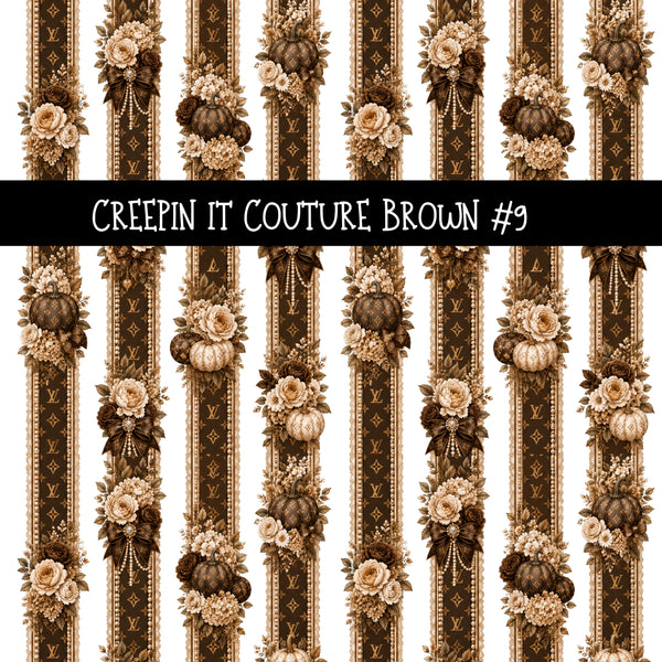 Creepin it Couture Brown UV DTF Decal sheets 9 Designs available