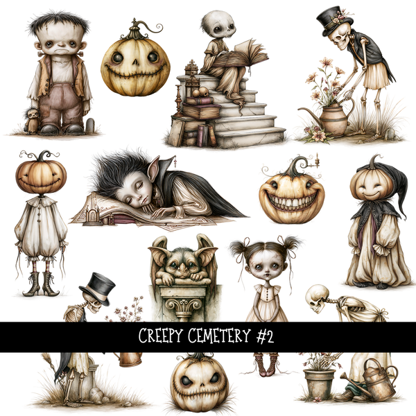 Creepy Cemetery - UV DTF Decal sheets