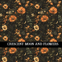 Crescent moon and Flowers 12x12 vinyl sheet