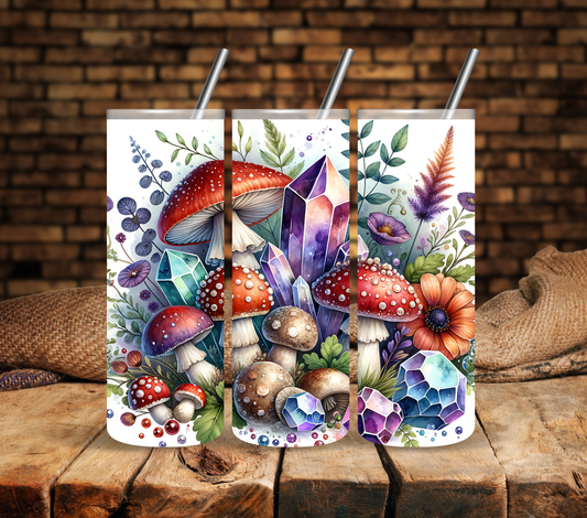 Crystalized Mushrooms - Adhesive Vinyl Wrap