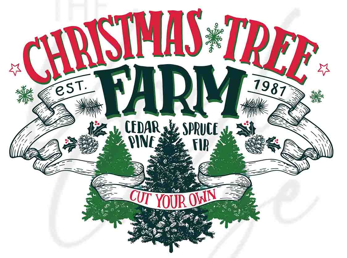 Christmas Tree Farm - Adhesive Vinyl Wrap and 12x12 Sheet