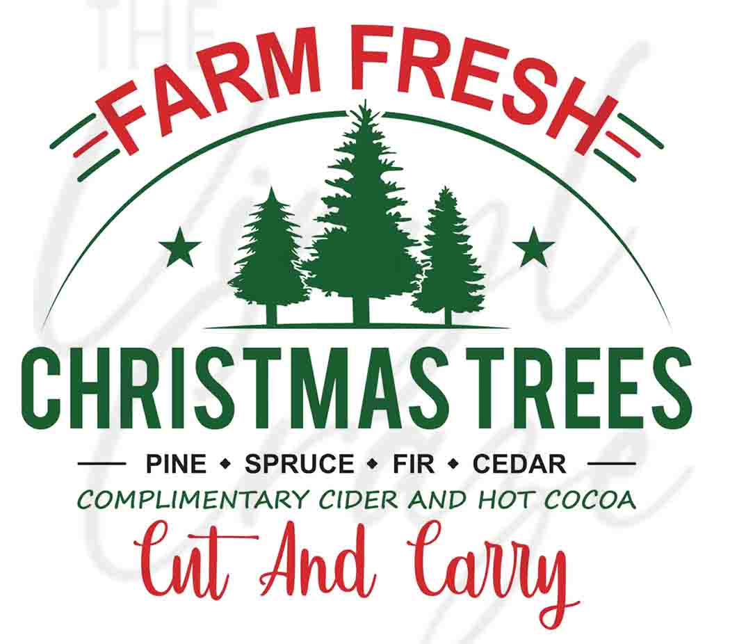 Christmas Tree Farm - Adhesive Vinyl Wrap and 12x12 Sheet