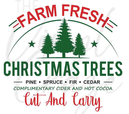 Christmas Tree Farm - Adhesive Vinyl Wrap and 12x12 Sheet