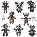 Dark Magic Voodoo Dolls - UV DTF Decal sheet