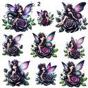 Purple Roses and Fairies - UV DTF Decal sheet