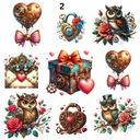 Valentines Day Steampunk - UV DTF Decal sheets